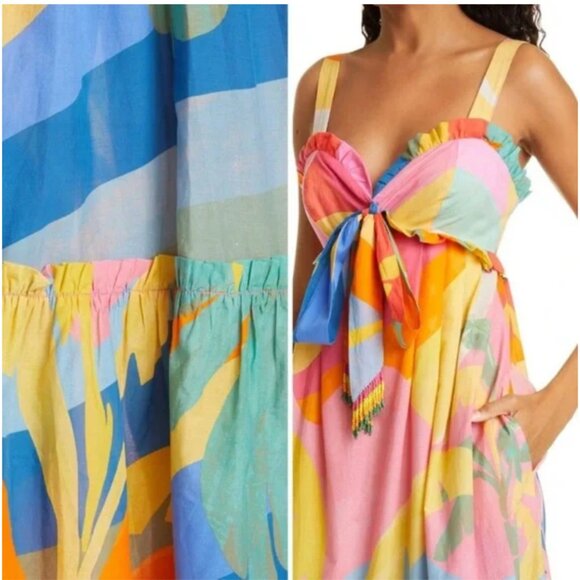 Farm Rio Tropical Sunset Maxi Dress - Picture 3 of 15